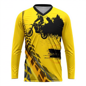 ชุดแข่งรถมอเตอร์ครอสแบบออกแบบเอง เสื้อเจอร์ซีย์ตาข่ายระบายอากาศสำหรับ MTB MX Dirt Bike BMX Downhill - Product Image 4
