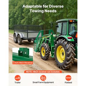 Telaio per pallet per skid steer, attacco forche pallet da 45 pollici, capacità di carico nominale 4000 libbre, attacco traino da 2 pollici, capacità di carico 2,5 tonnellate - Product Image 5