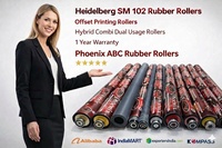 Rouleaux en caoutchouc Phoenix ABC pour presse d'impression offset Heidelberg, rouleaux enduits Rilson pour machine d'impression offset