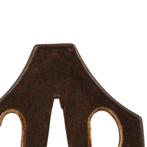 Tsuba japonais de la période Edo, en fer, en forme de diamant, garde-épée non marqué - Product Image 3
