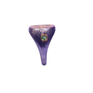 Wedding Wear 925 Sterling Silver Gold Plated Jewelry Emerald Gemstone Women Wear Classic <b>Couple</b> <b>Ring</b> - Product Image 4