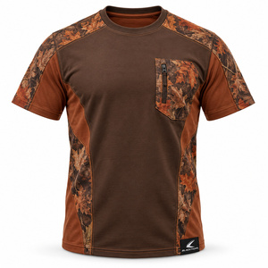 Camiseta de Trabajo de Manga Corta de Secado Rápido con Camuflaje para Hombre, Ropa Casual de Verano para Exteriores, Camisetas de Caza - Product Image 5