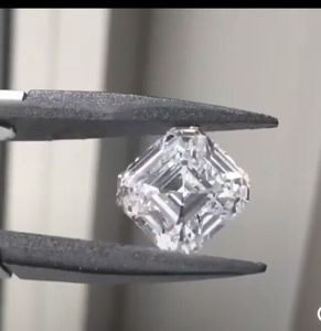 Moissanite de laboratoire blanche de qualité supérieure 3 carats A. U. Gems, taille Asscher, VVS1, pour la fabrication de bijoux, expédition le jour même, cadeau offert - Product Image 4