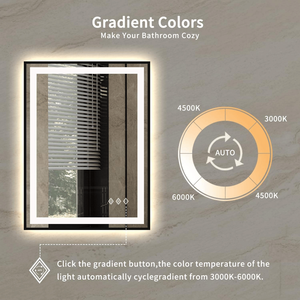 Lampada da Parete a LED con Specchio Smart RGB a Tripla Temperatura di Colore, 20 x 28 Pollici, con Pulsante Touch e Cornice in Vetro Temperato - Product Image 1
