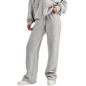 Women's Full <b>Zip</b> Hooded Tracksuit Set Relaxed Long Sleeve Top Wide Leg <b>Trousers</b> Elastic Drawstring Waist Two Piece Lounge Outfit - Product Image 5