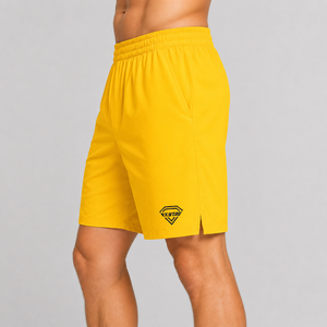Pantalones Cortos Deportivos Amarillos para Hombre con Logotipo Personalizado, de Secado Rápido, para Gimnasio, Entrenamiento, Ropa Deportiva Informal, para Correr, Venta al Por Mayor - Product Image 3