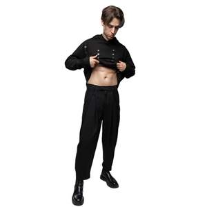 Sudadera con capucha extragrande personalizable para hombre con cremallera, acabado con ojales, tejido polar de algodón, talla grande de invierno, con ojales metálicos - Product Image 5