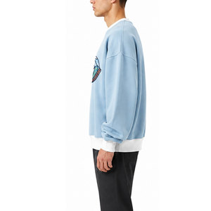 เสื้อสเวตเชิ้ตหนานุ่มสำหรับผู้ชาย ผ้าฝ้ายฟลีซหนา ใส่สบาย อบอุ่น คอกลม สไตล์ลำลอง สำหรับใส่ในชีวิตประจำวันในฤดูหนาว - Product Image 3