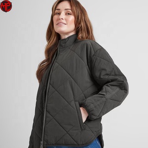 Chaqueta acolchada para mujer con cremallera, abrigo de invierno acolchado, transpirable, cortavientos, informal, tipo burbuja. - Product Image 2