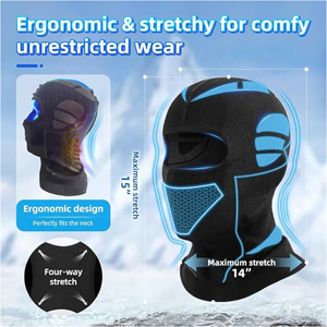 Cagoule de moto personnalisée sans couture, respirante en maille, masque intégral coupe-vent, doublure de casque de motard, bonnet-foulard - Product Image 6