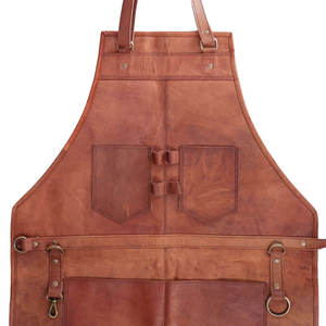 Tablier en cuir véritable unisexe personnalisable en gros pour barbier et salon - Product Image 4