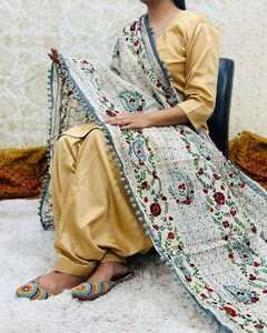 Dupatta brodée en gros pour femmes, dupatta de soirée, dupatta pakistanaise avec travail de sequins, dupatta brodée florale - Product Image 2