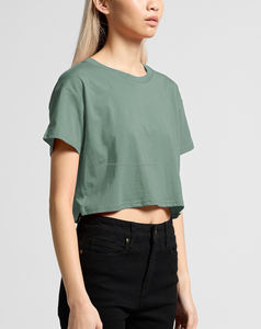 T-shirt court pour femme Style Streetwear Col rond Coupe régulière T-shirt régulier personnalisé écologique à manches courtes - Product Image 3