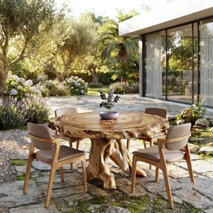 Luxurious and uniquely crafted wooden <b>dining</b> <b>table</b> designed to create a warm and inviting atmosphere <b>Dining</b> <b>Table</b> - Product Image 5