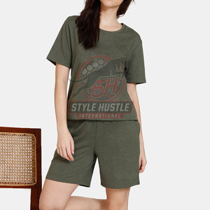 Venta Directa de Fábrica, Conjunto de Verano para Mujer en Color Sólido, Conjunto de Verano Personalizado para Mujer, Talla Adulto - Product Image 3