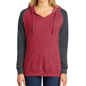 Sudadera con Capucha para Mujer, Color Rojo Jaspeado, Tejido Transpirable, Corte Regular, Estilo Casual Urbano, Poliéster/Algodón, Personalizable - Product Image 1