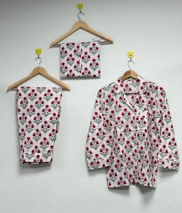 Cotton PJ Nightwear Women Handmade Night <b>Suit</b> Two Piece Set Night Dress Comfortable Sleepwear - Product Image 5