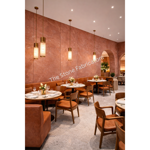 Losa Delgada de Piedra Arenisca Roja de Agra, Acabado Rústico y Rugoso, Revestimiento Exterior para Exteriores, Superficie de Piedra Natural TSF India - Product Image 4
