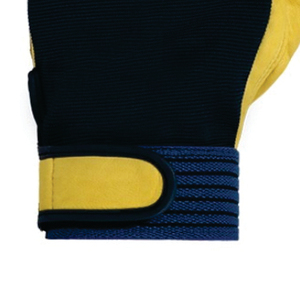 HOLY SIGNS INTERNATIONAL Leather Work <b>Gloves</b> Red White Elastic Wristband Straight Cuff Anti-Slip Anti-static Safety <b>Gloves</b> - Product Image 4