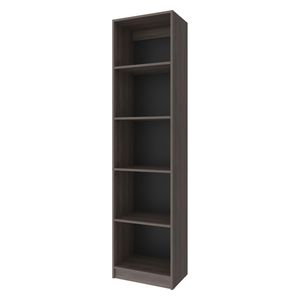 Open Storage Stained <b>Walnut</b> <b>Bookcase</b> with 5 Shelves - Product Image 2