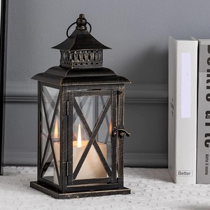 Lanterne et porte-bougie en fer étanche uniques et tendance pour la décoration intérieure, best-seller de Noël, très tendance 2025 - Product Image 1