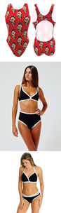 Women's One-Piece Swimsuit Square Neck Digital Print Spandex Polyester Contrast Binding <b>Stretch</b> Swimwear - Product Image 4