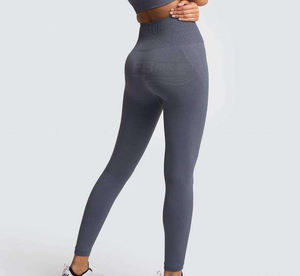 Pantalones de Yoga para Mujer, Cintura Alta, Efecto Levanta Glúteos, Elásticos, Largos hasta el Tobillo, Spandex/Poliéster, Sin Costuras, Secado Rápido - Product Image 6
