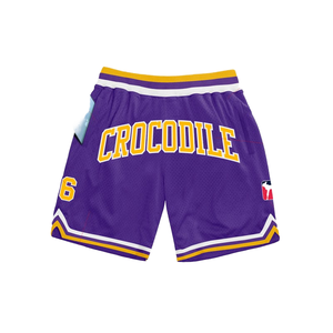 Short tricoté de basket-ball 100% polyester unisexe imprimé sur mesure de haute qualité OEM tendance - Product Image 1