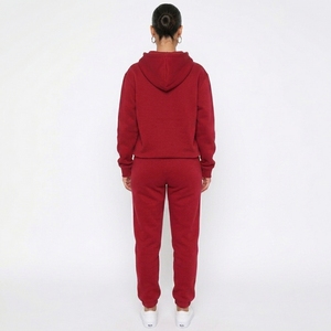 Custom <b>Women</b> Winter Solid Casual Hooded Tracksuit Athletic Fit <b>Jogger</b> Set 2 in 1 Design Custom Logo Heavyweight <b>Fleece</b> - Product Image 3
