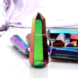 Pointe de cristal en quartz Angel Aura en forme de cœur extra large |   Ensemble de Pierres Précieuses en Quartz Aura Violet pour la Guérison (Vente en Gros) - Product Image 5