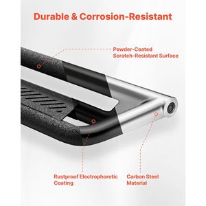 Pedane Laterali Nere in Acciaio al Carbonio da 6 Pollici per Chevy Colorado/GMC Canyon Crew Cab 2015-2025 - Compatibili con i Predellini Laterali - Product Image 3