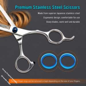 Ciseaux de coiffure professionnels de qualité supérieure Harbor Industry pour la texture des cheveux, ciseaux de barbier en acier inoxydable pour salon de coiffure - Product Image 4