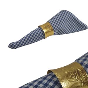 Anneaux de serviette dorés brillants à motifs martelés, supports de serviettes de haute qualité pour la décoration de tables de mariages, fêtes et restaurants - Product Image 6