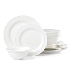 Juego de vajilla de cerámica blanca de 16 piezas al por mayor de Moradabad, India - Product Image 2