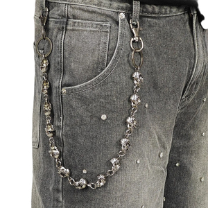 Pantalones Cortos de Mezclilla de Estilo Único al por Mayor para Hombre, Ropa Casual Urbana, Pantalones Cortos de Mezclilla Ligeros con Pedrería para Adultos - Product Image 5