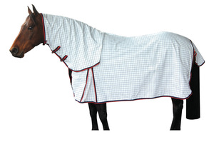 BRAND ZONE Nouvelle conception d'équipement équin, couverture anti-mouches pour chevaux, sur mesure, couverture en maille anti-mouches pour l'été avec capuche de cou amovible - Product Image 3