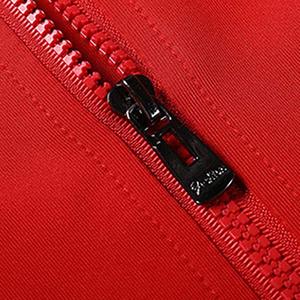 ชุดวอร์มแบบ unisex สีแดงน้ำเงิน ผ้าหนา คอตั้ง แขนยาว ซิปหน้า เสื้อแจ็คเก็ต กางเกงขายาว มีกระเป๋าข้าง ระบายอากาศได้ดี ผลิตจากโพลีเอสเตอร์ - Product Image 6