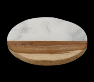 Premium Handmade Agra Heritage Marble Round Modern Drink Coaster Serving <b>Plate</b> Heat Resistant for Coffee Tea Cups - Product Image 2