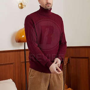 Pull d'hiver pour homme de qualité supérieure, en polyester, doux et confortable, avec logo sur le devant, prix direct usine - Product Image 4