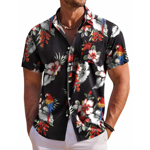 Chemise Hawaïenne Homme Manches Courtes Imprimé Floral Vacances d'Été Respirante Popeline Personnalisée Hawaïenne Samoa Tapa Hibiscus 2026 - Product Image 3