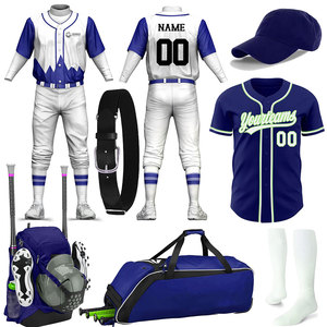 Prix de gros, best-seller, ensemble complet d'uniformes de baseball, maillot, pantalon, casquette, vêtements de sport athlétiques, design de logo personnalisé, polyester - Product Image 1
