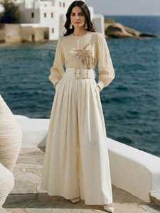 เสื้อเบลาส์ปักลายลูกปัดลูกปัดทันสมัยสำหรับผู้หญิงแฟชั่นฤดูร้อนงานปักลูกปัดลูกปัดออกแบบสีได้ตามต้องการ - Product Image 3