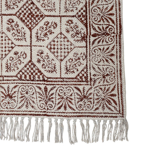 Tapis Bohème en Coton Coloré Fait Main, Tissage Plat, Motif Floral, Écologique, Lavable, Adapté aux Animaux, Décoration Moderne pour la Maison - Product Image 6