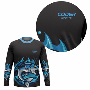 Camiseta de Pesca de Manga Larga con Protección Solar UPF50+ de Primera Calidad, Secado Rápido y Transpirable, con Estampado por Sublimación - Product Image 4