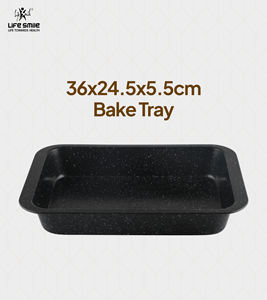 Plaque de cuisson rectangulaire en acier au carbone de qualité supérieure avec revêtement antiadhésif en granit multicouche, compatible four et distribution uniforme de la chaleur - Product Image 2