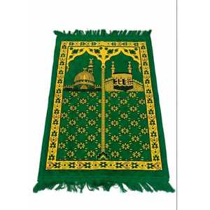 Wholesale Shaine Gold 29x96 Polyester Namaz Prayer Mat Soft Cushioned Solid <b>Islamic</b> Prayer Rug with Foam for Home Mosque Use - Product Image 2