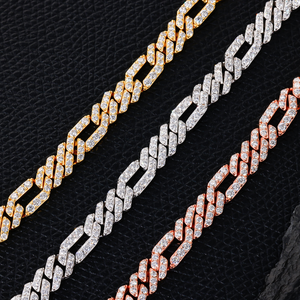 Pulsera de eslabones cubanos de moissanita plateada con incrustaciones de circonitas, joyería de lujo para hombre y mujer, estilo hip hop, regalo para bodas y fiestas - Product Image 6