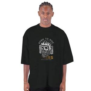 T-shirt en coton de haute qualité à épaules tombantes et coupe ample pour la vente en gros - Product Image 4