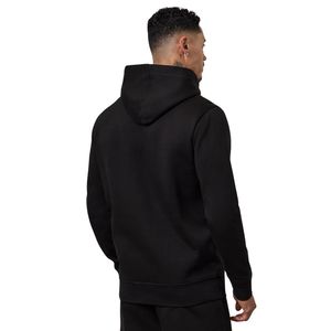Sudadera con capucha de forro polar negro para hombre, informal, de manga larga, para gimnasio, ropa deportiva, estilo urbano, a la moda - Product Image 2