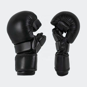 Gants de combat MMA personnalisés en cuir PU brillant, respirants et durables, pour l'entraînement, vente en gros OEM - Product Image 1